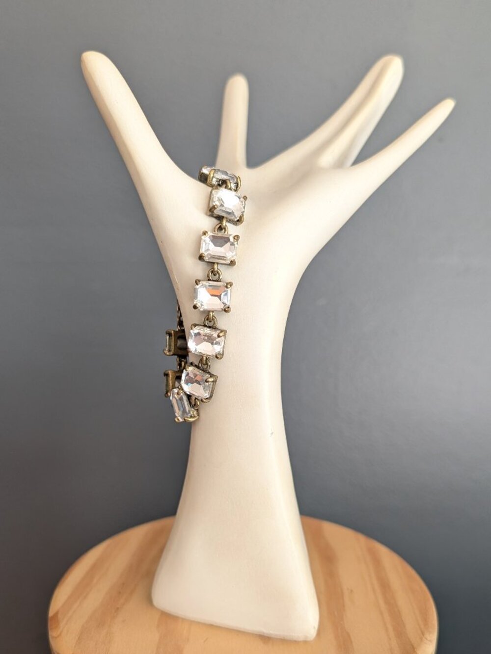 Rectangular glass beaded bracelet - Picture 2 of 8